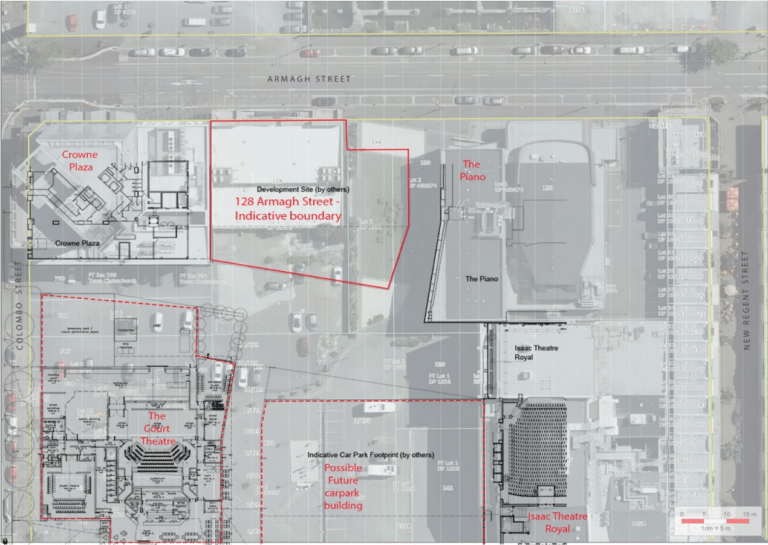 A birds-eye view of the 128 Armagh Street site